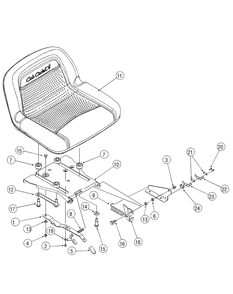 Seat Diagram and Parts List for LT1040 13AX10CG709-13AX10CG710-13BX10CG710 Cub Cadet Lawn Tractor